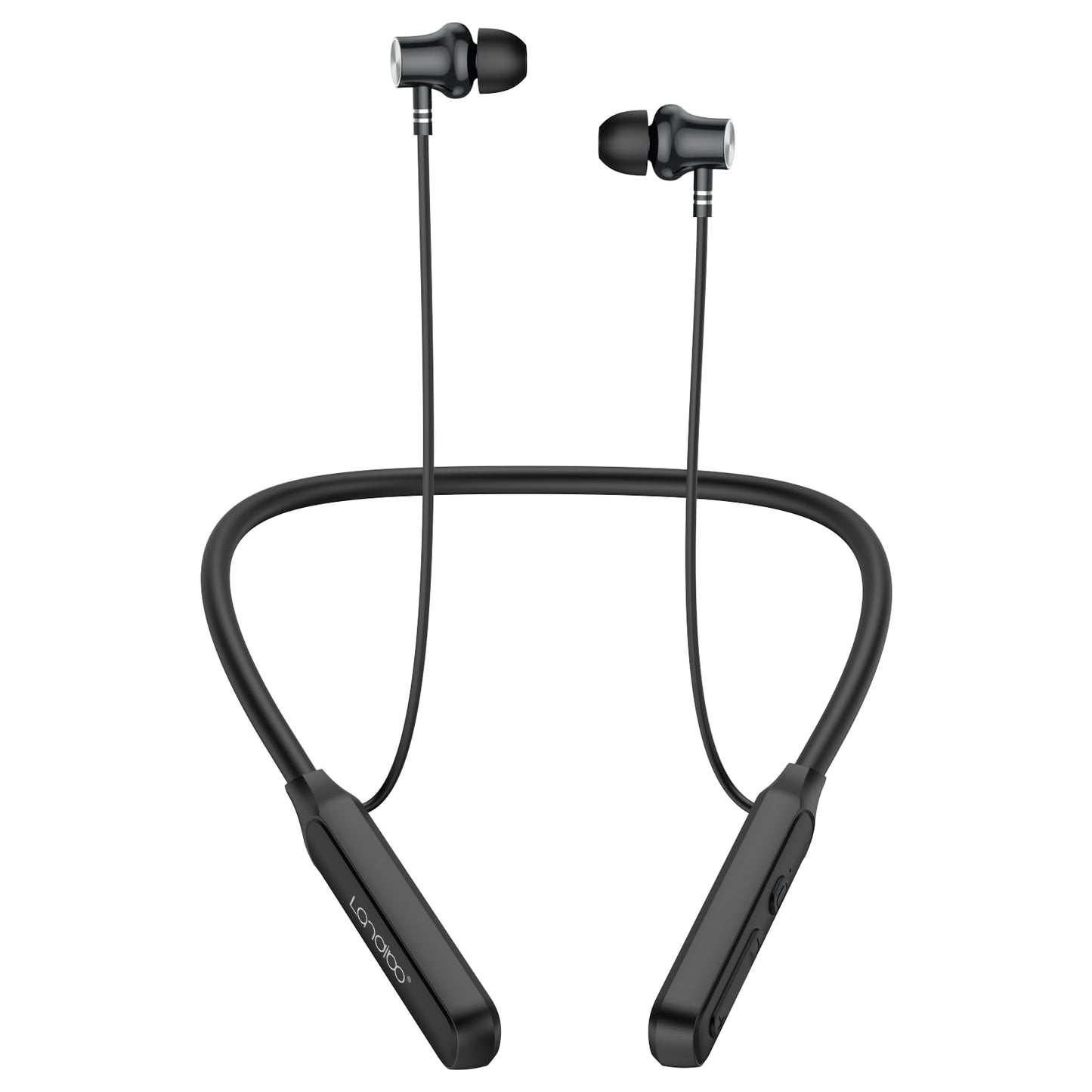 LANDIBO Wireless Earbuds Neckband,V5.2 with Microphone 35 Hours Playtime in-Ear Neckband Bluetooth Earbuds,IPX7 sweatproof deep bass is Used for Music Phone Sports. (Black)