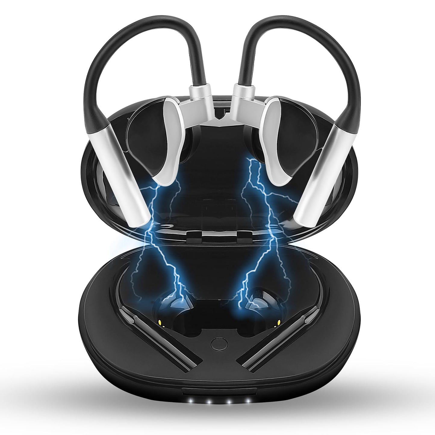 ZOUIKS Wireless Earbuds with Bluetooth 32hrs Playtime Wireless Sports Earbuds with Charging Case High Definition Sound Waterproof Sport Headphones Wireless Bluetooth for Workout (Black)