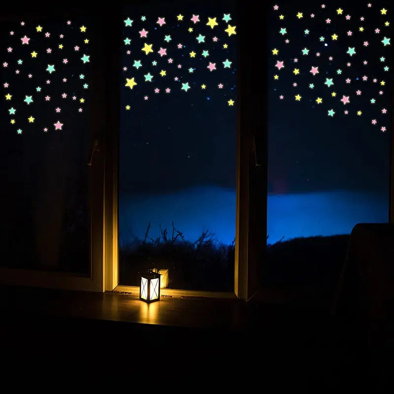 100pcs Glow in the Dark Star Stickers for Bedroom Decor