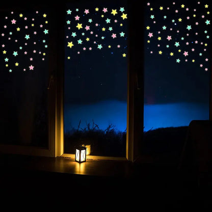 100pcs Glow in the Dark Star Stickers for Bedroom Decor