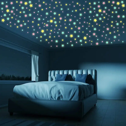 100pcs Glow in the Dark Star Stickers for Bedroom Decor