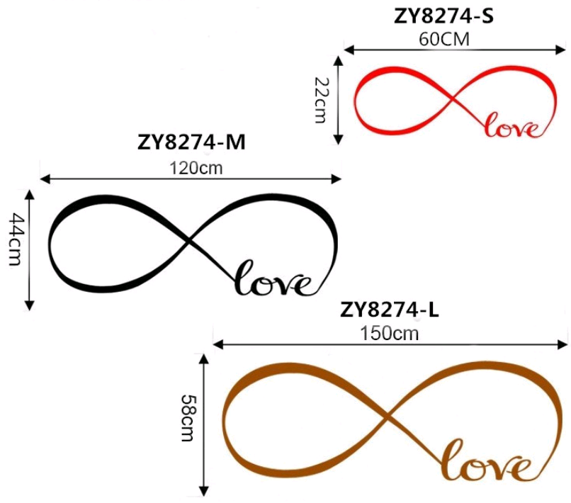 Love Wall Decal for Living Room and Bedroom Decor