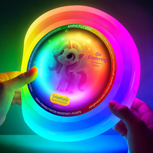 LED Flying Disc for Kids - Soft Silicone IPX7 Waterproof & Floats 60 RGB Lights to Light Up Fun Rechargeable - Perfect for Pool Parties Water Games Birthdays & Camping Gifts for Girl/Boys/Teens