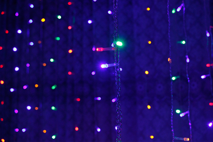 Christmas LED Curtain Lights, 3x3m Decorative Lights