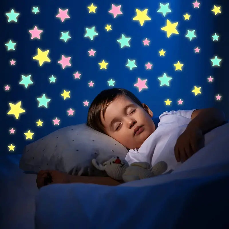 100pcs Glow in the Dark Star Stickers for Bedroom Decor