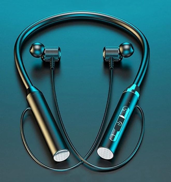 Generic Fenix Neckband Headphones with Bluetooth for Sports Gaming and Runing .Earbuds Waterproof Sports in-Ear True Wireless Stereo Black FNX-114