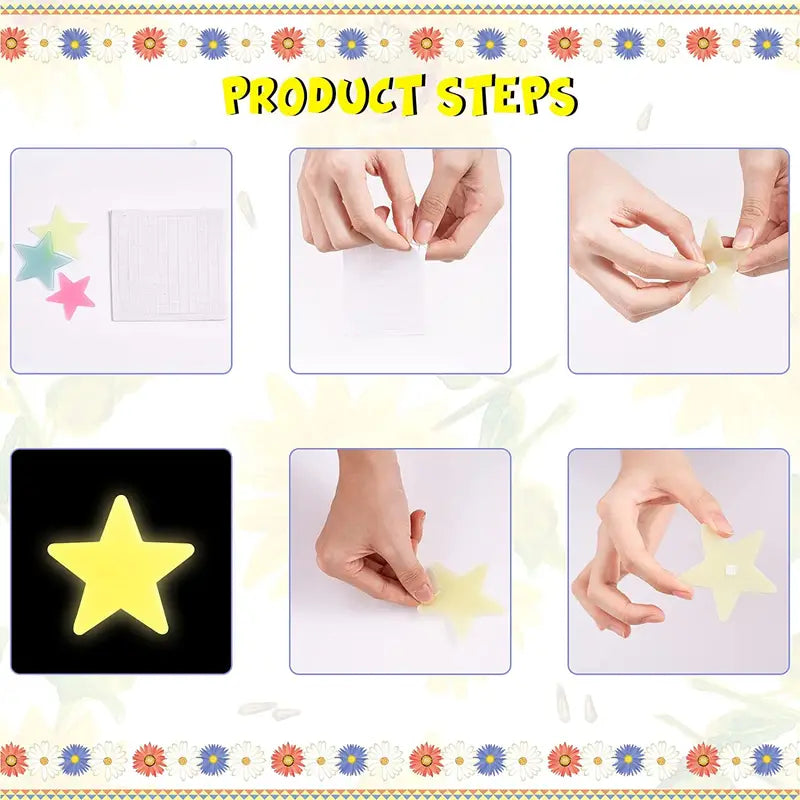 100pcs Glow in the Dark Star Stickers for Bedroom Decor