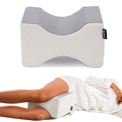 cooloo8 Knee Pillow for Side Sleepers Leg & Knee Support Pillow Hip Pillow for Side Sleepers Smooth Spine Pillow Memory Foam Alignment Pillow - Relieve Hip Pain & Sciatica(Grey)