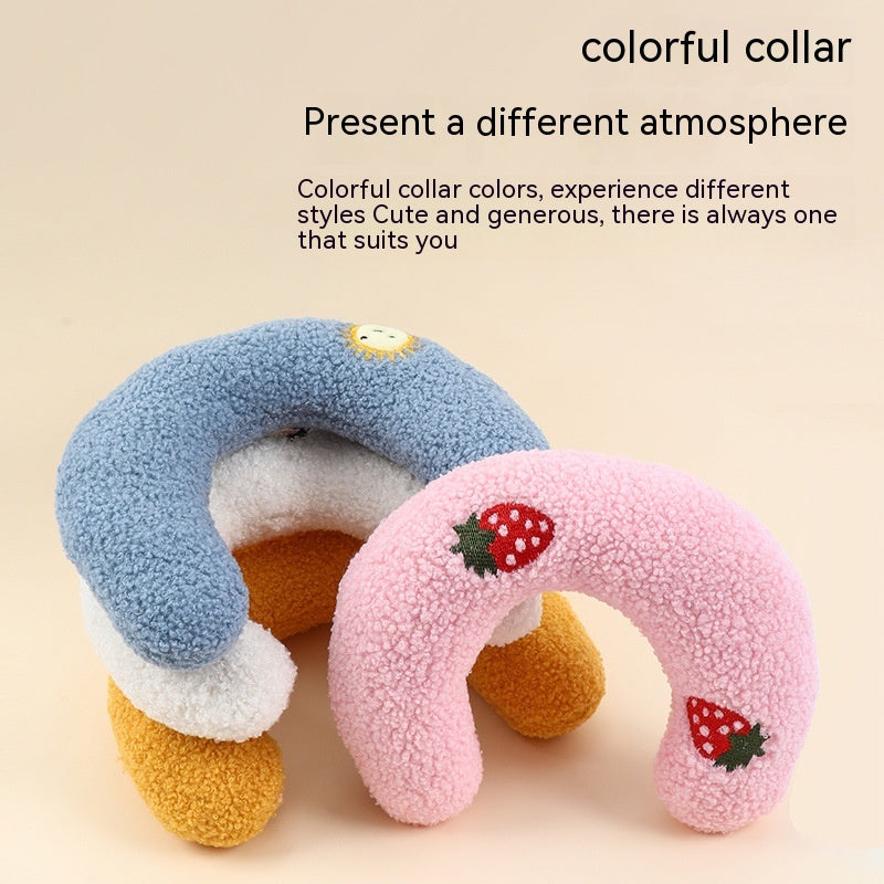 U-Shaped Pillow for Pet Dog Cat Cervical Spine Support
